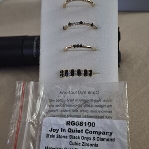 BP Gold and Black Ring Set